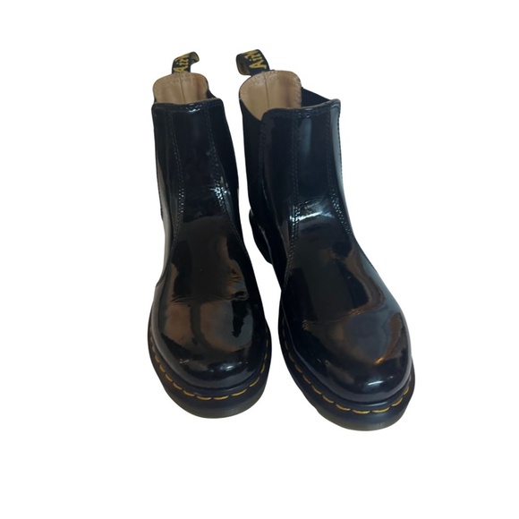 Dr. Martens 2976 Black Patent Leather Chelsea Boots Women's Size 9 - Picture 7 of 8